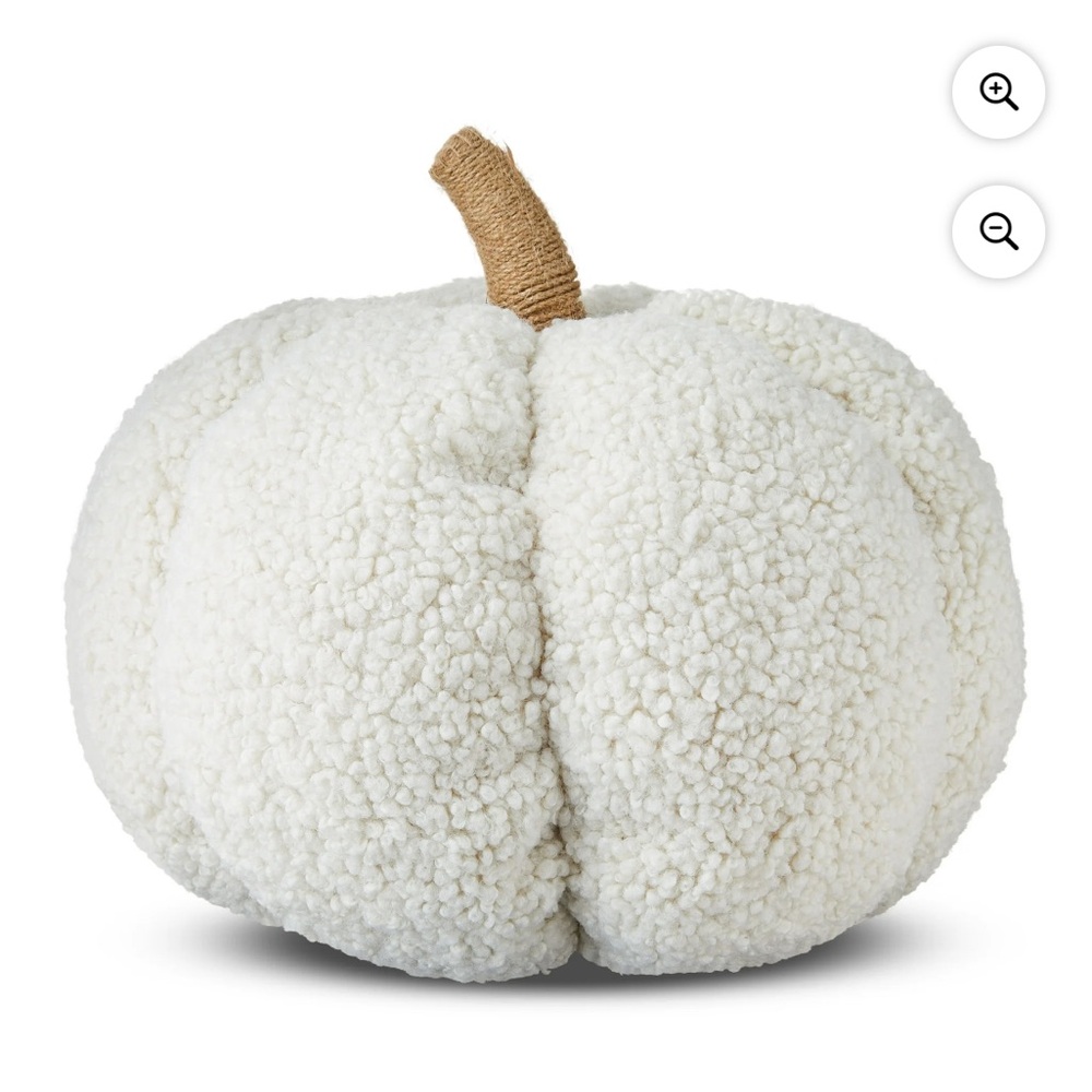 Cozy White Sherpa Pumpkin Decor